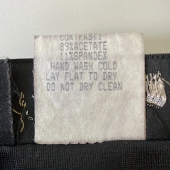 NICOLE MILLER dress size S black satin strapless long gown - Picture 6 of 6